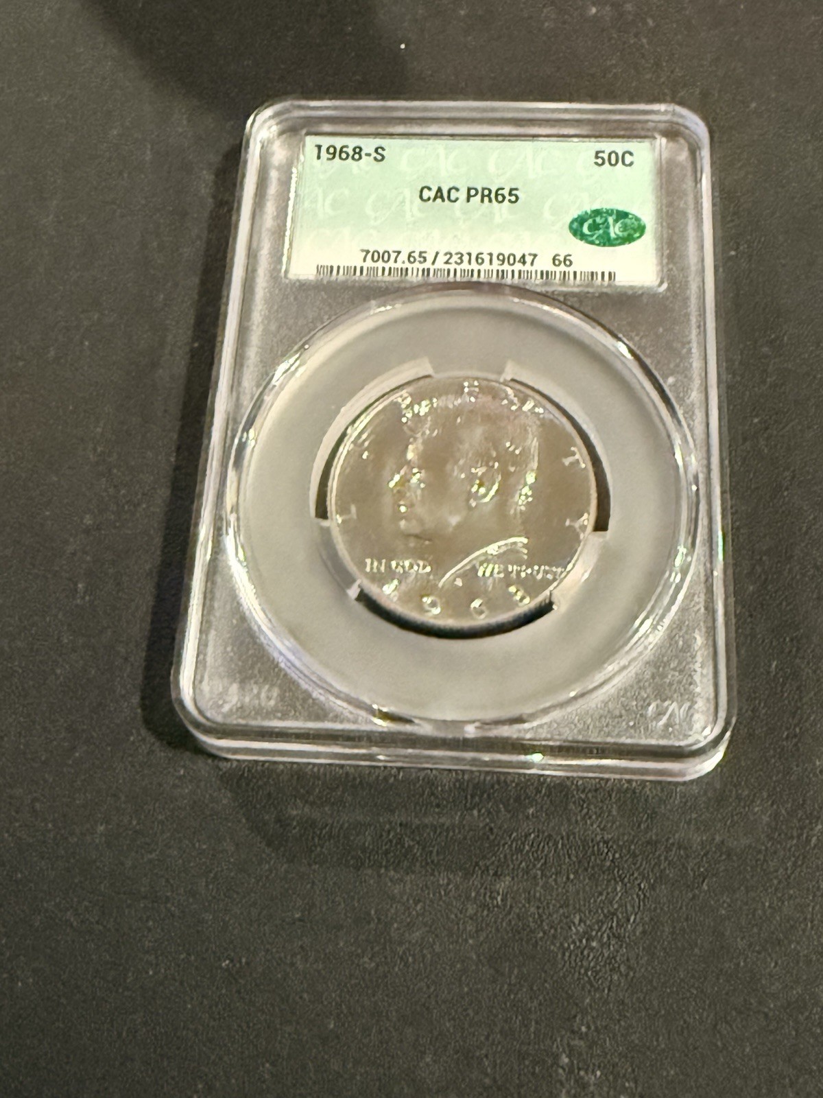 1968 Kennedy Half Dollar CAC PR65 Proof Silver San Francisco 50C