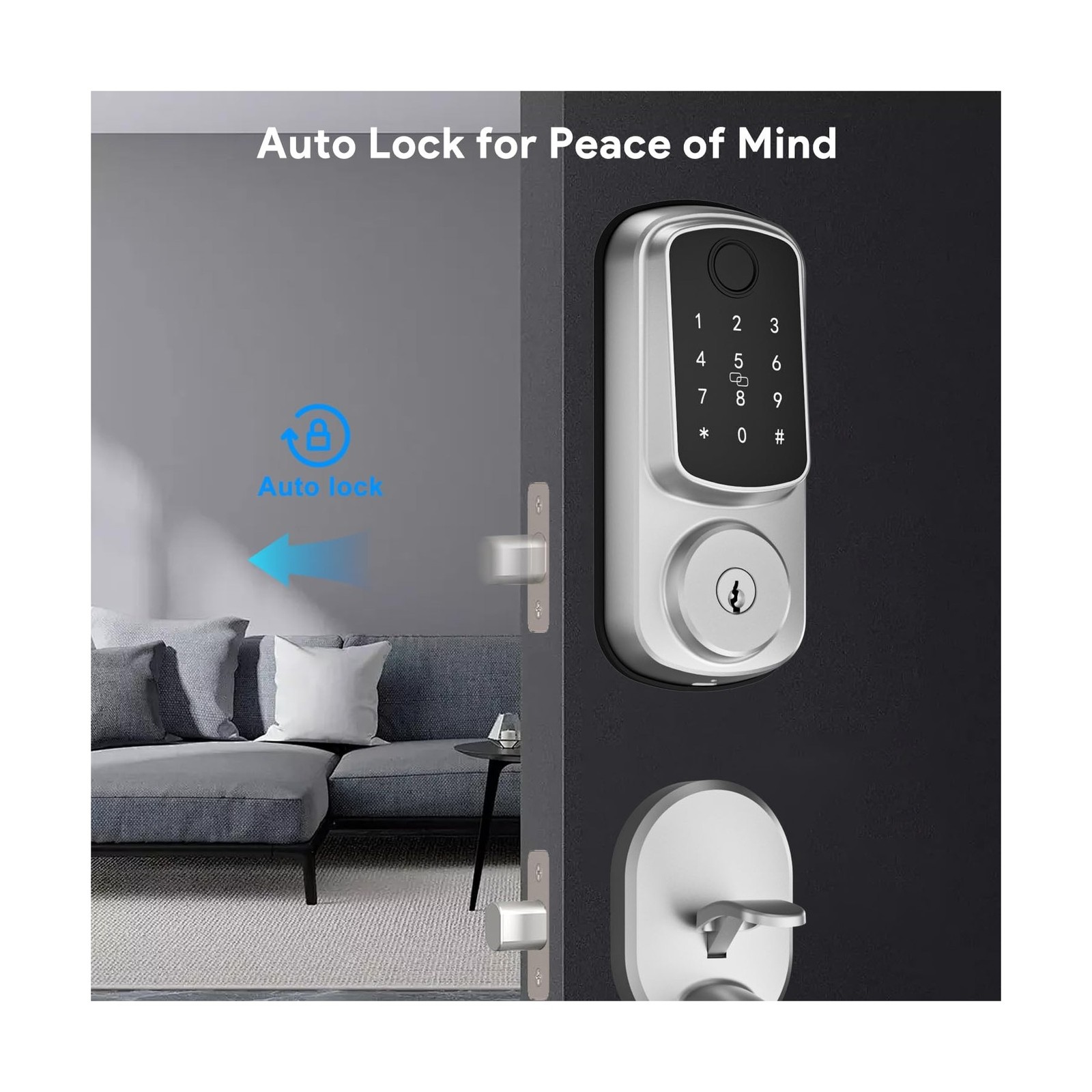 Keyless Entry Door Lock with Handle Set, Keyless Entry Deadbolt wit... Fast Ship