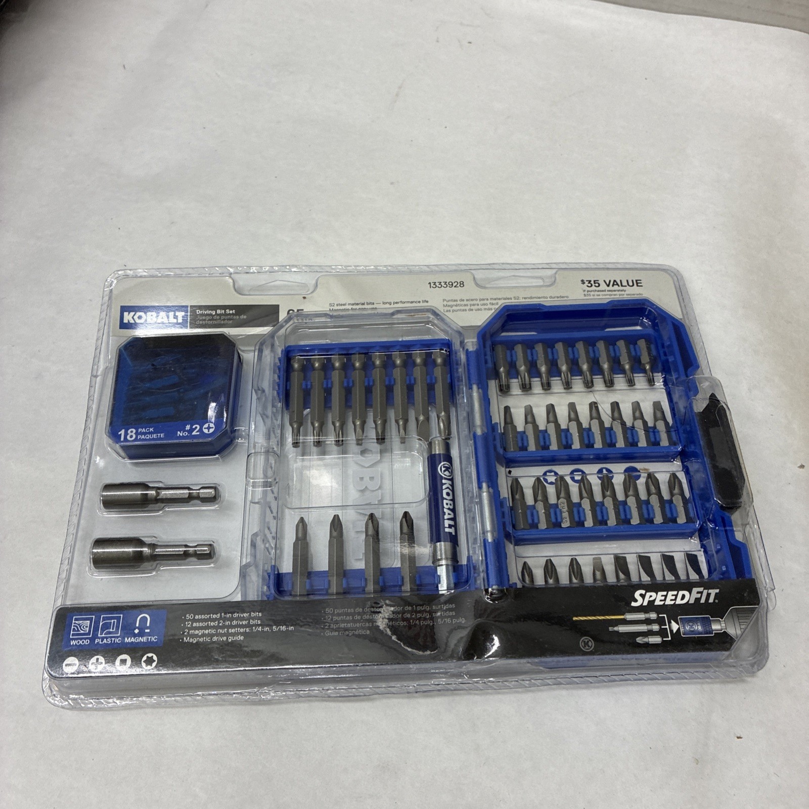 New Kobalt Speed Set, Driving Bit Set, 65pc, 1333928,