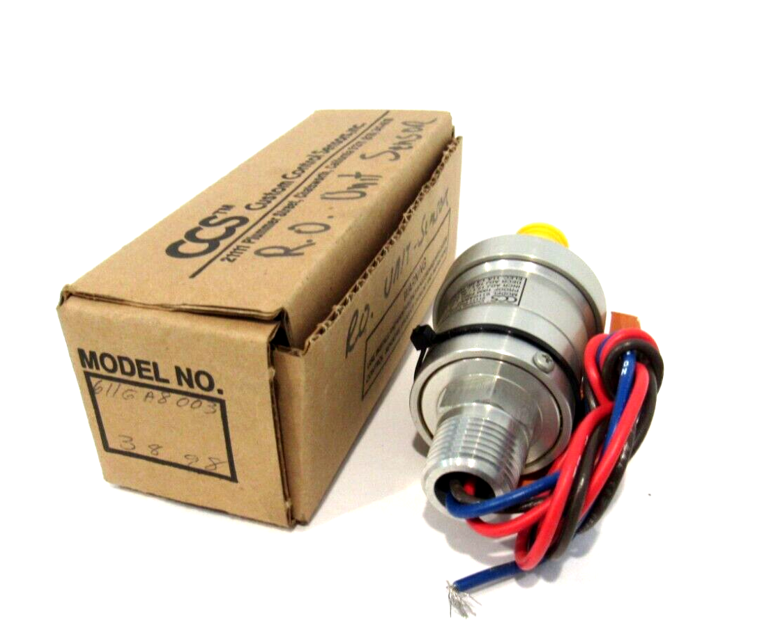 NEW CUSTOM CONTROL SENSORS 611GA8003 PRESSURE SWITCH