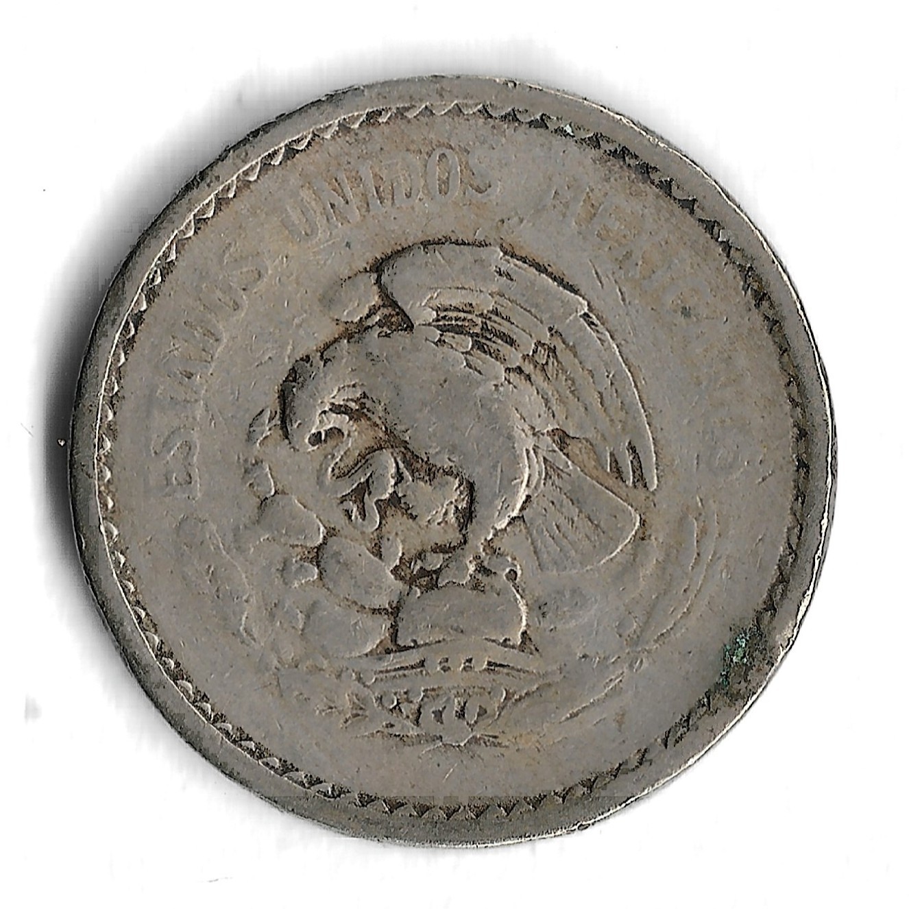 1939 Mexico 10 Centavos World Coin - KM# 432