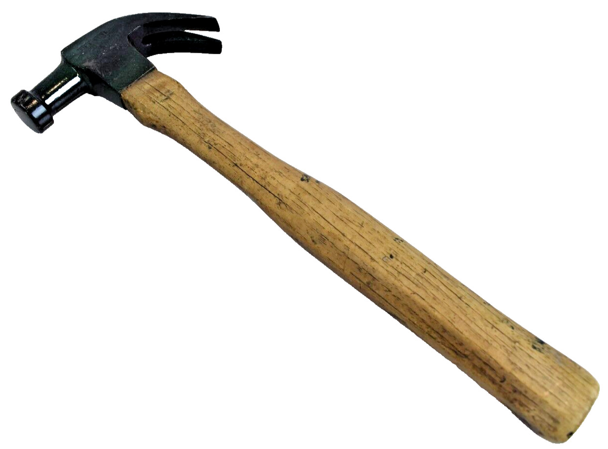 Plumb Tools 20 oz Claw Hammer Wooden Handle Vintage