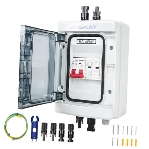 1 String 500V PV Combiner Box 1 in 1 Out, 40A DC Circuit 1 In 1 Out – 500V