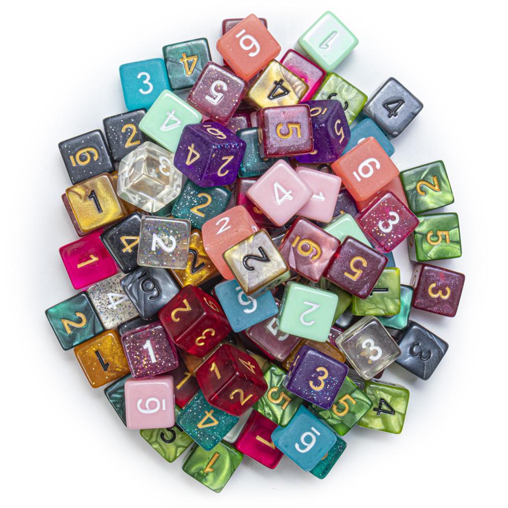 Wiz Dice Random D6 Polyhedral Dice (100+ Count)  BRY004058U