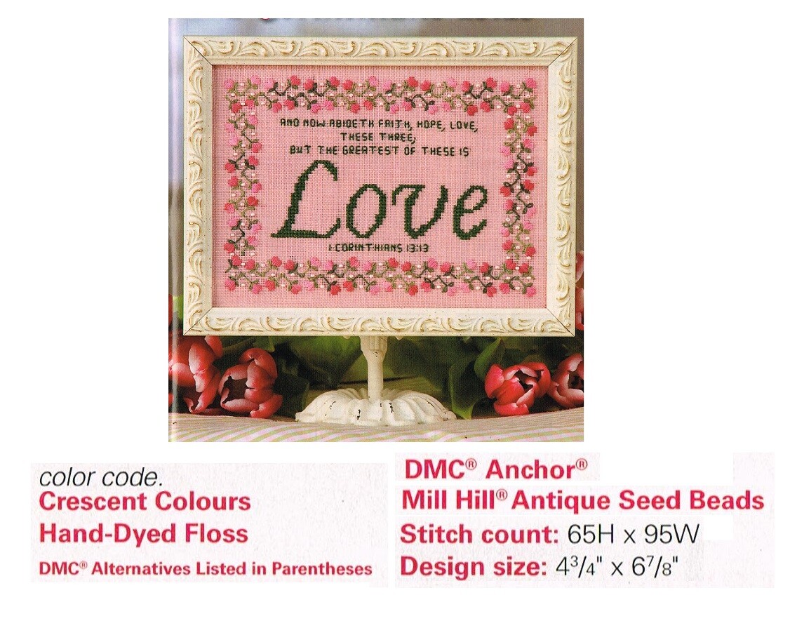 I CORINTHIANS 13:!3  CROSS STITCH PATTERN ONLY   YD  RYU