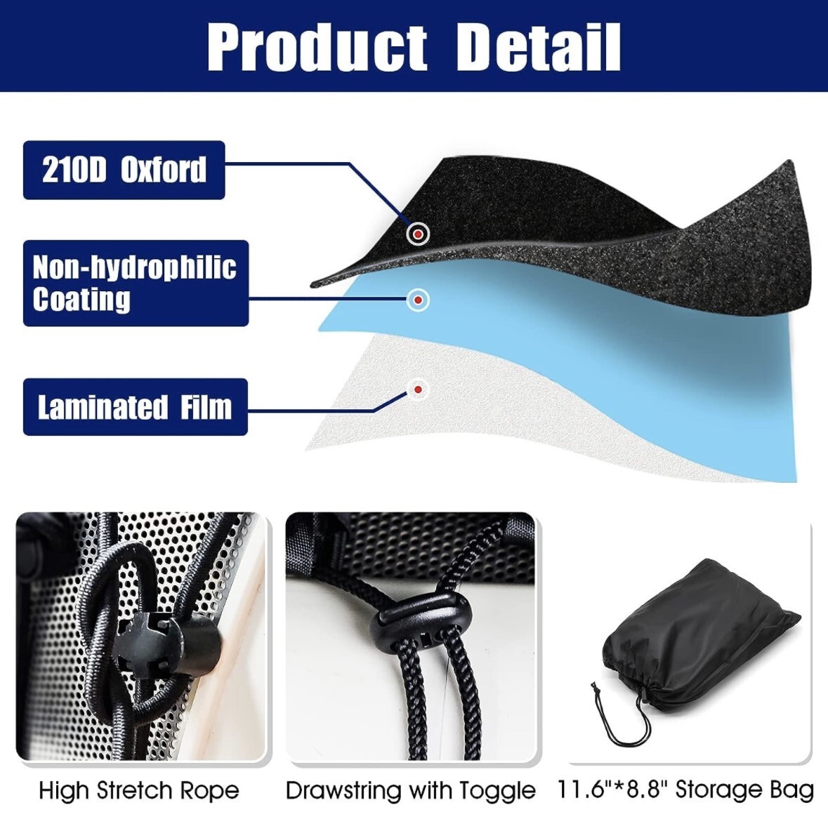Rowing Machine Cooling Airflow Fan Bag Cover for Concept 2 Rower Models C D & E