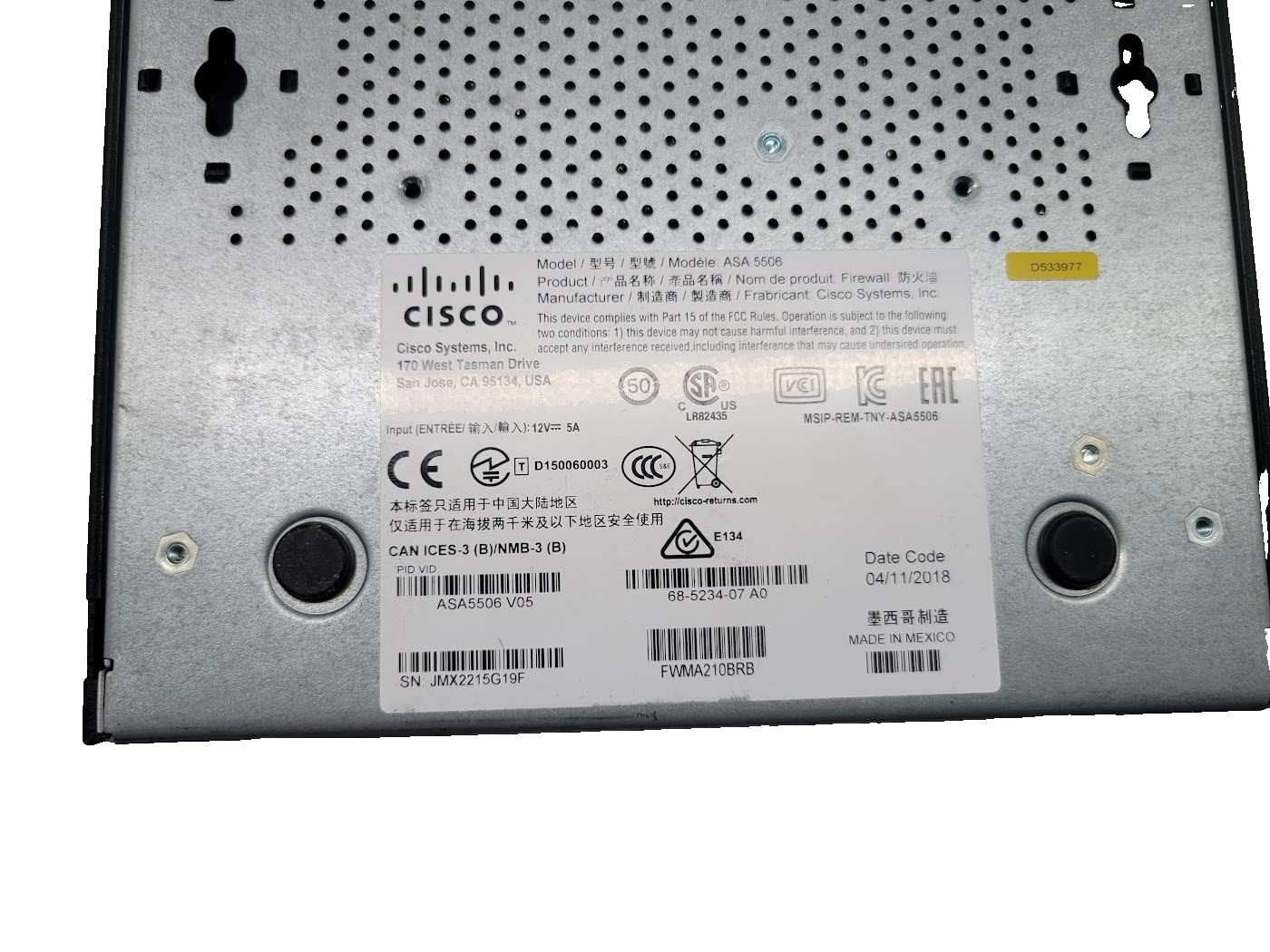 Cisco ASA5506-SEC-BUN-K9 Security