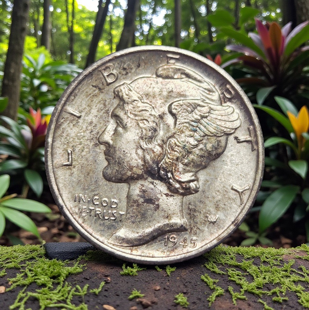 1945-S Mercury Dime Uncirculated 90% Silver