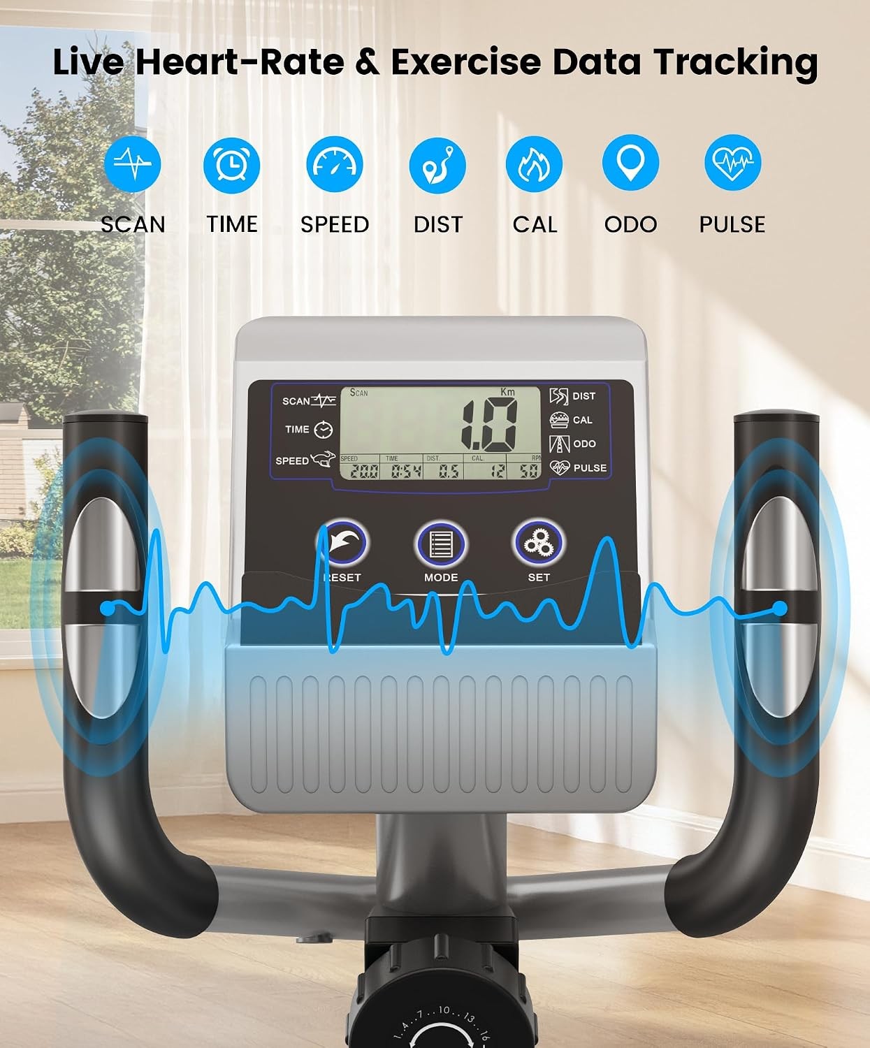 Elliptical Exercise Machine Ultra-Quiet Elliptical Machine Home 13.2LBS Flywheel