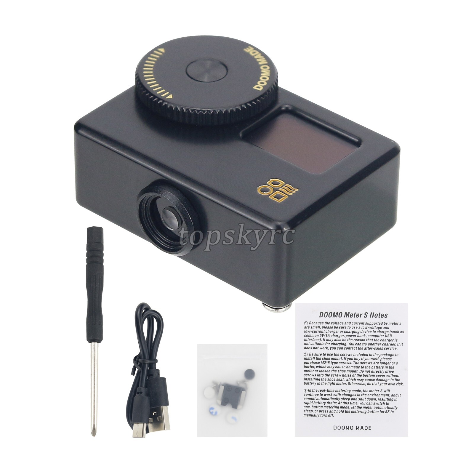 Light Meter for DOOMO Meter S Brass Version Lens and Long Endurance 0.66" OLED