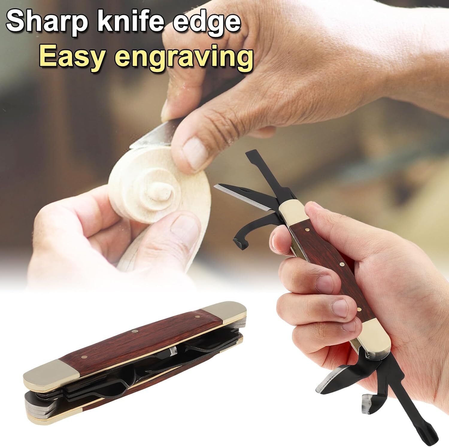Folding Whittling Cutter Carving Tool Right Handed Carving Jack For Woodworking