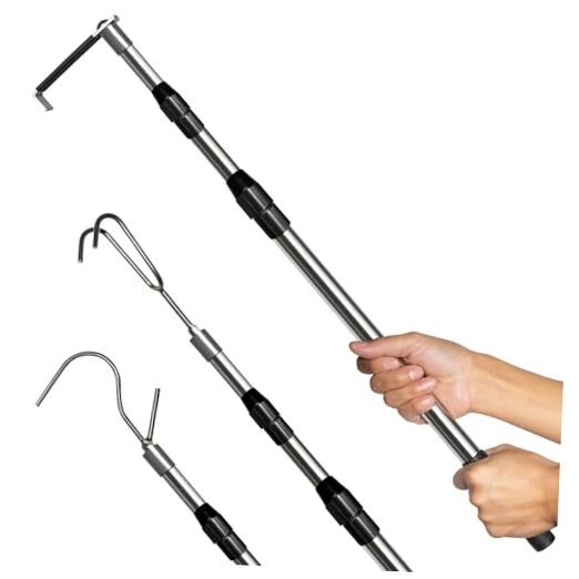 Truck Cargo Grabber - 6.3 Ft Heavy Duty Truck Bed Grabber Tool Black