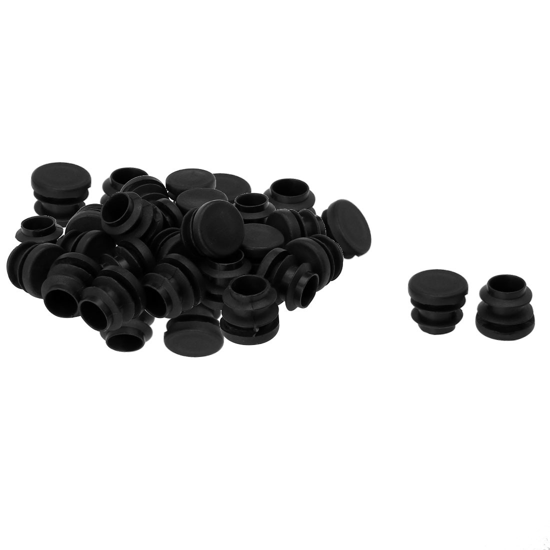 5/8" 16mm OD Plastic Round Tube Inserts Protector 35pcs, 0.51"-0.6" Inner Dia