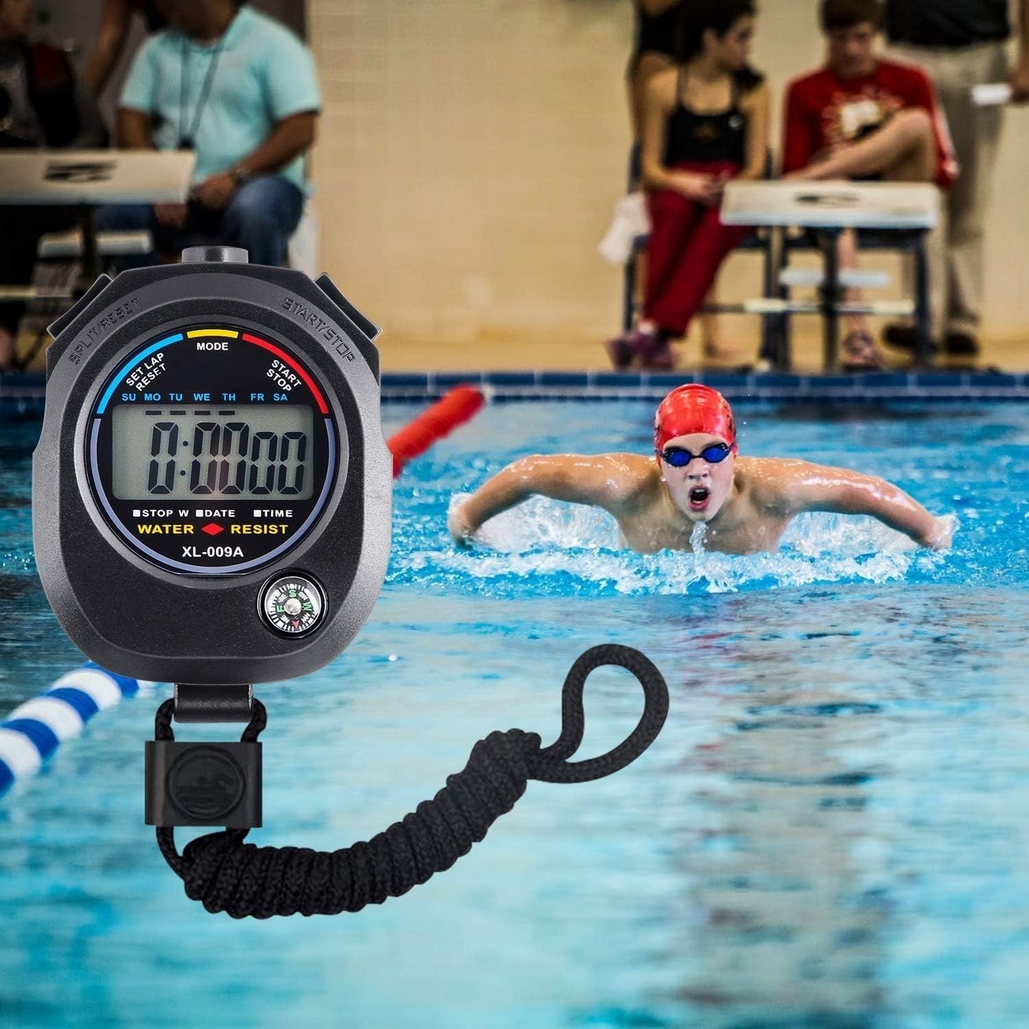Lightweight Stopwatch with Lap Split & Alarm - Ideal for Training Sessions