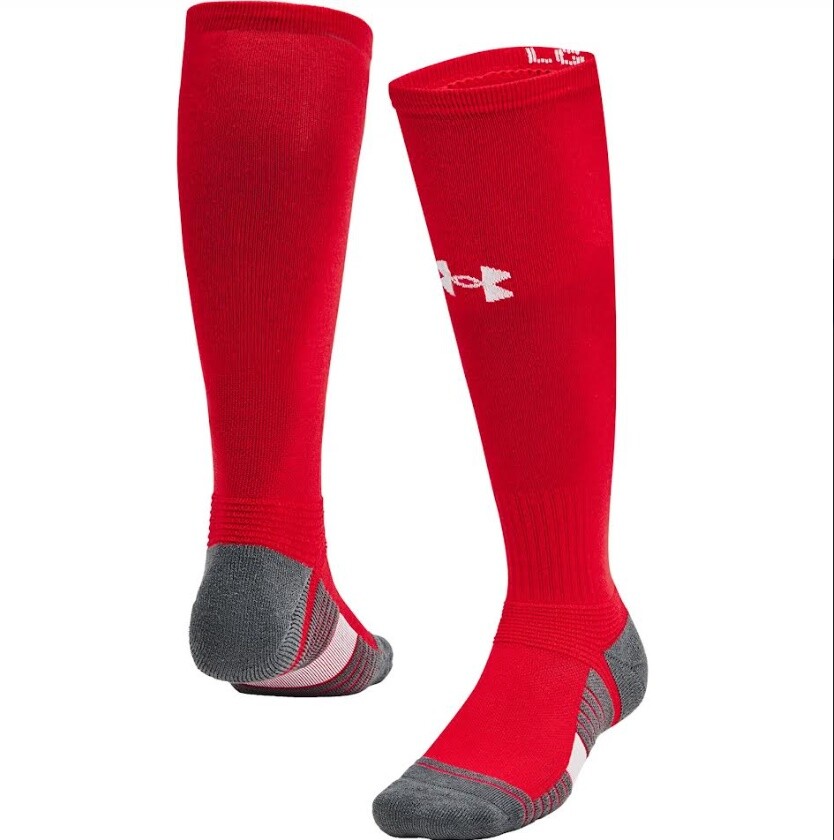 Under Armour UA Team Cushioned Over The Calf Baseball Football Socks 1386253