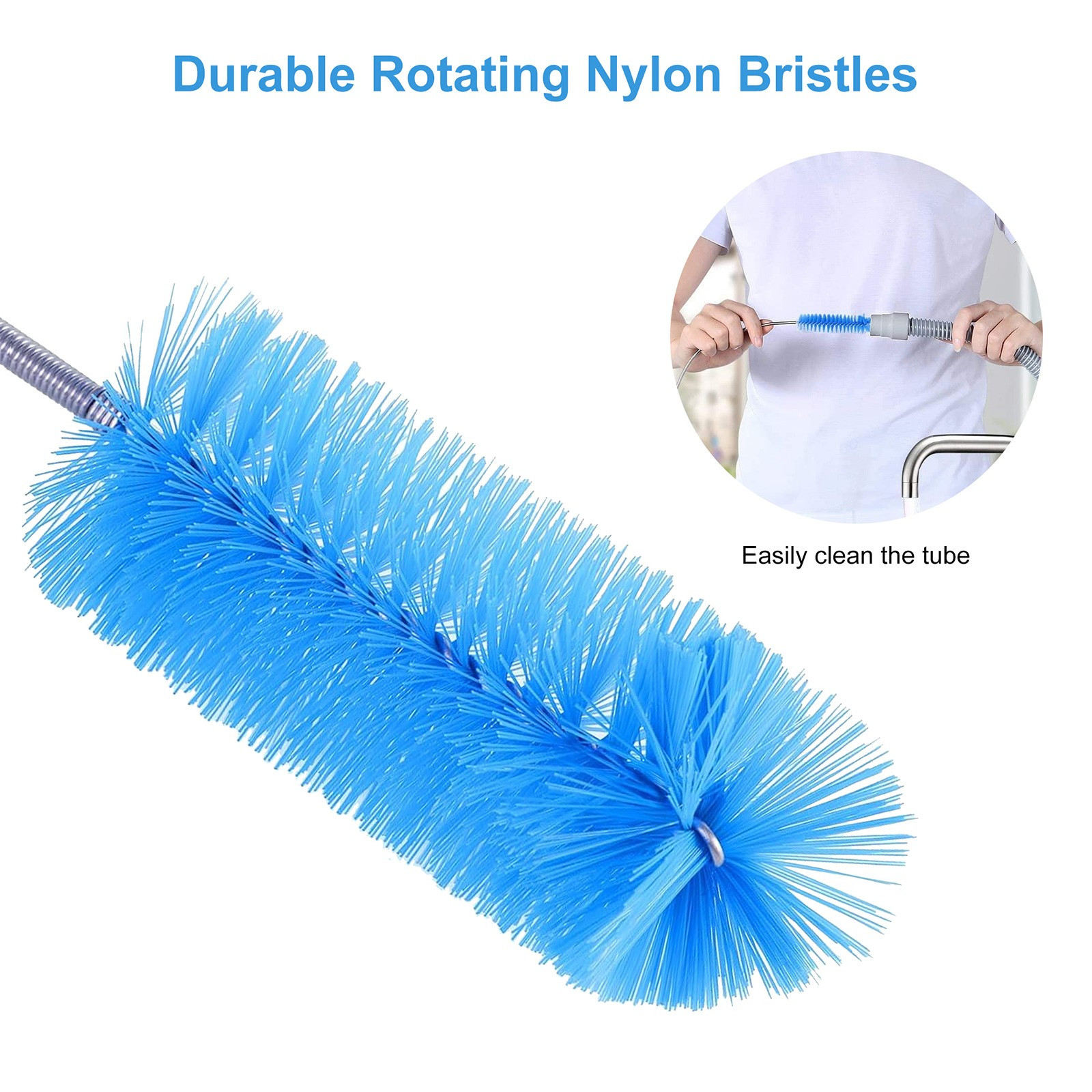 3 PCS Double Ended Drain Cleaning Brush Set Flexible Pipe Clog Remover Tool Kit