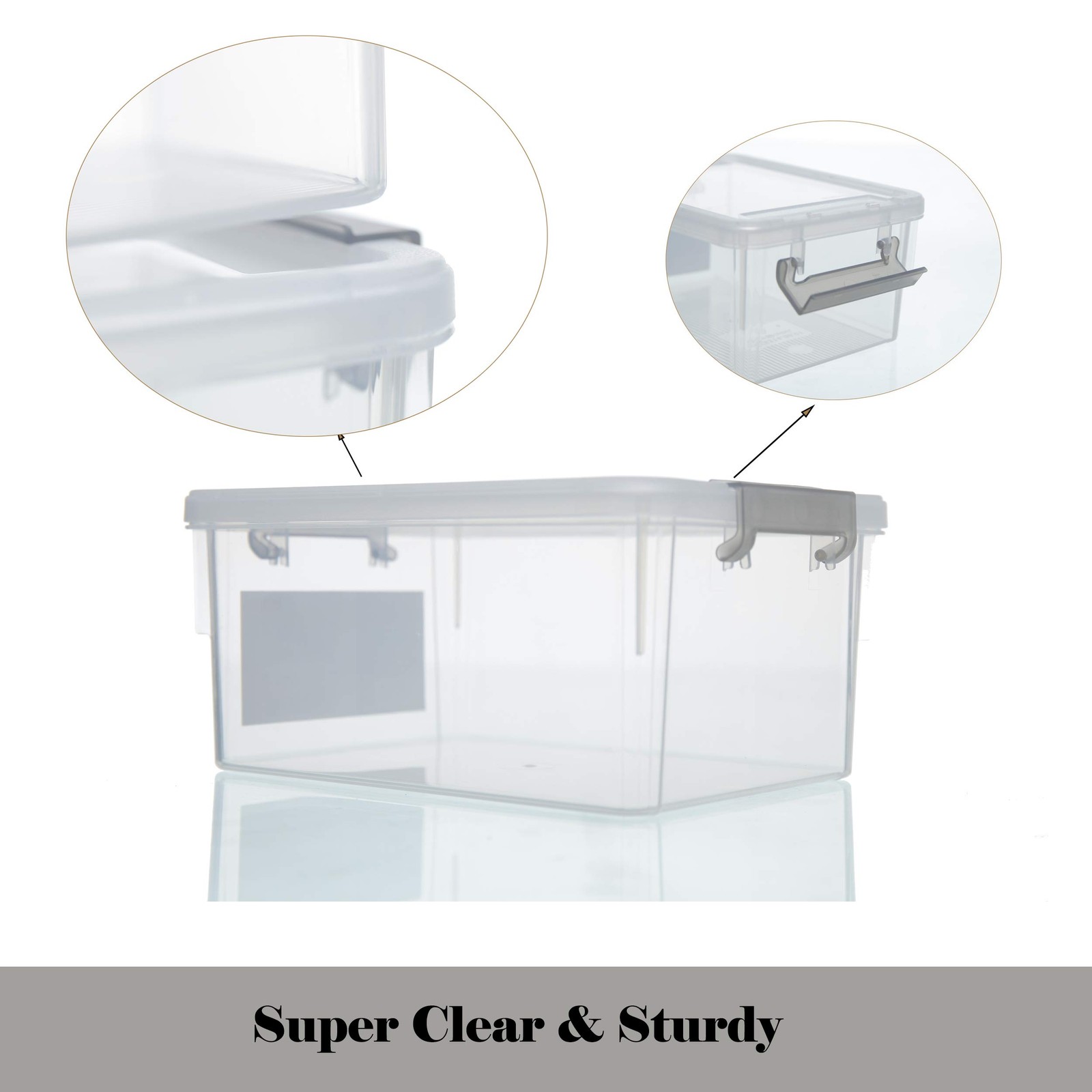 10 Pack Clear Stackable Plastic Storage Bins with Lids for Organizing