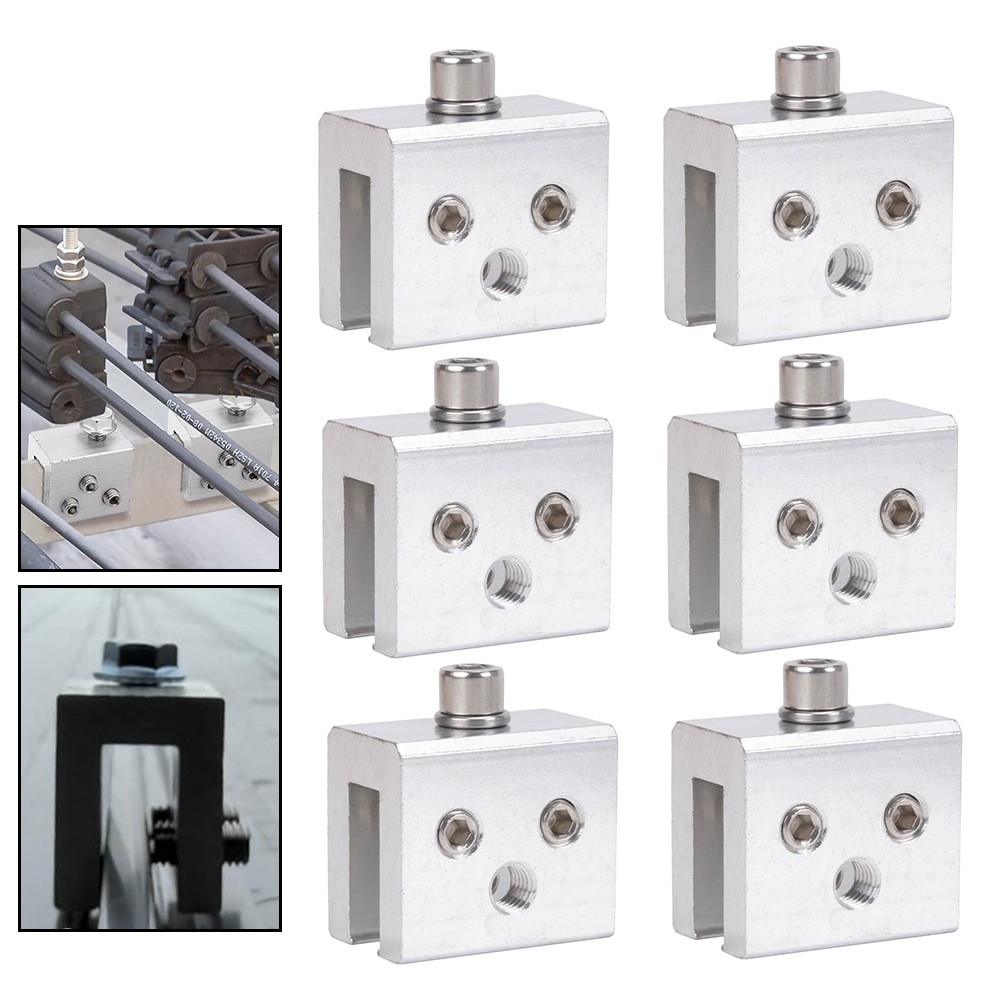 6pcs Standing Seam Metal Roof Clamp Bracket Solar Panel Installation Racking