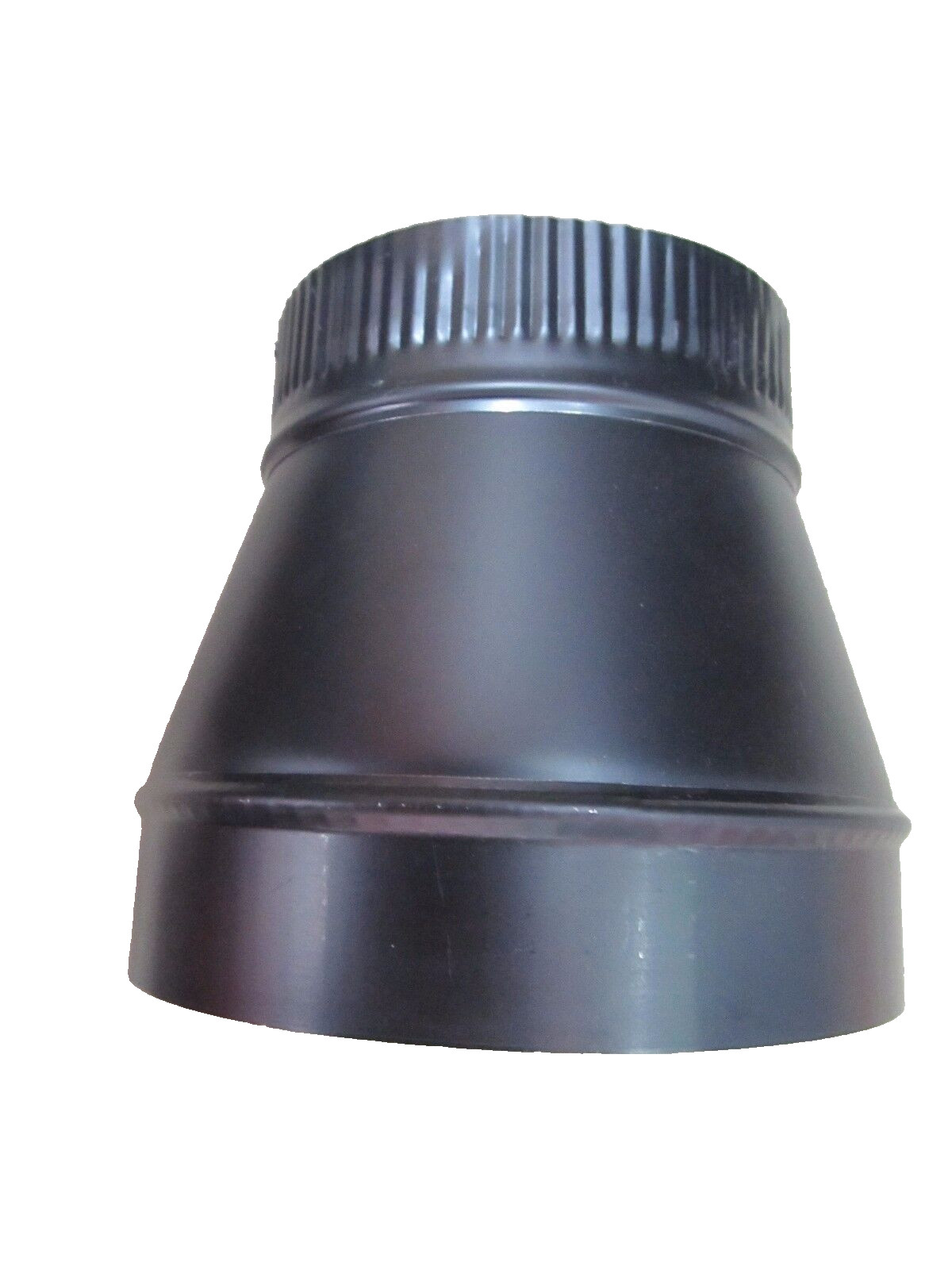 6" x 8" 24 gauge Heavy Duty Black Stove Pipe Reducer  #BM0079