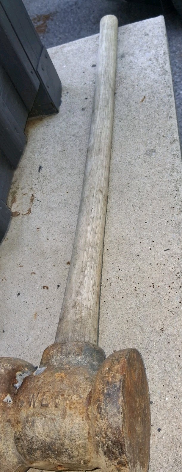 Antique SWETT M89B #14 Cast Iron Maul Sledge Hammer Head Medina NY Foundry 14 lb