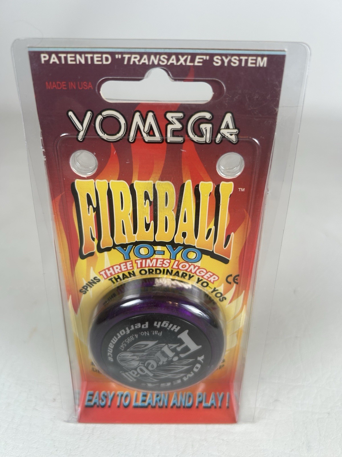 Vintage Yomega Yo-Yo Corp MADE IN USA Fireball High Performance Purple/Black