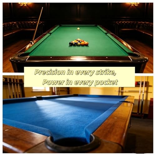Pool Table Cloth Replacement—Billiard Felt with 6 Rail Strips—Pre 7ft Green
