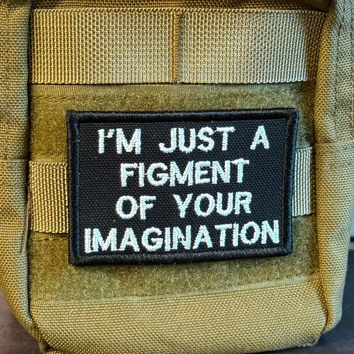 Figment Of Your Imagination Funny Morale Patch, 2x3" | VELCRO® Brand Fastener