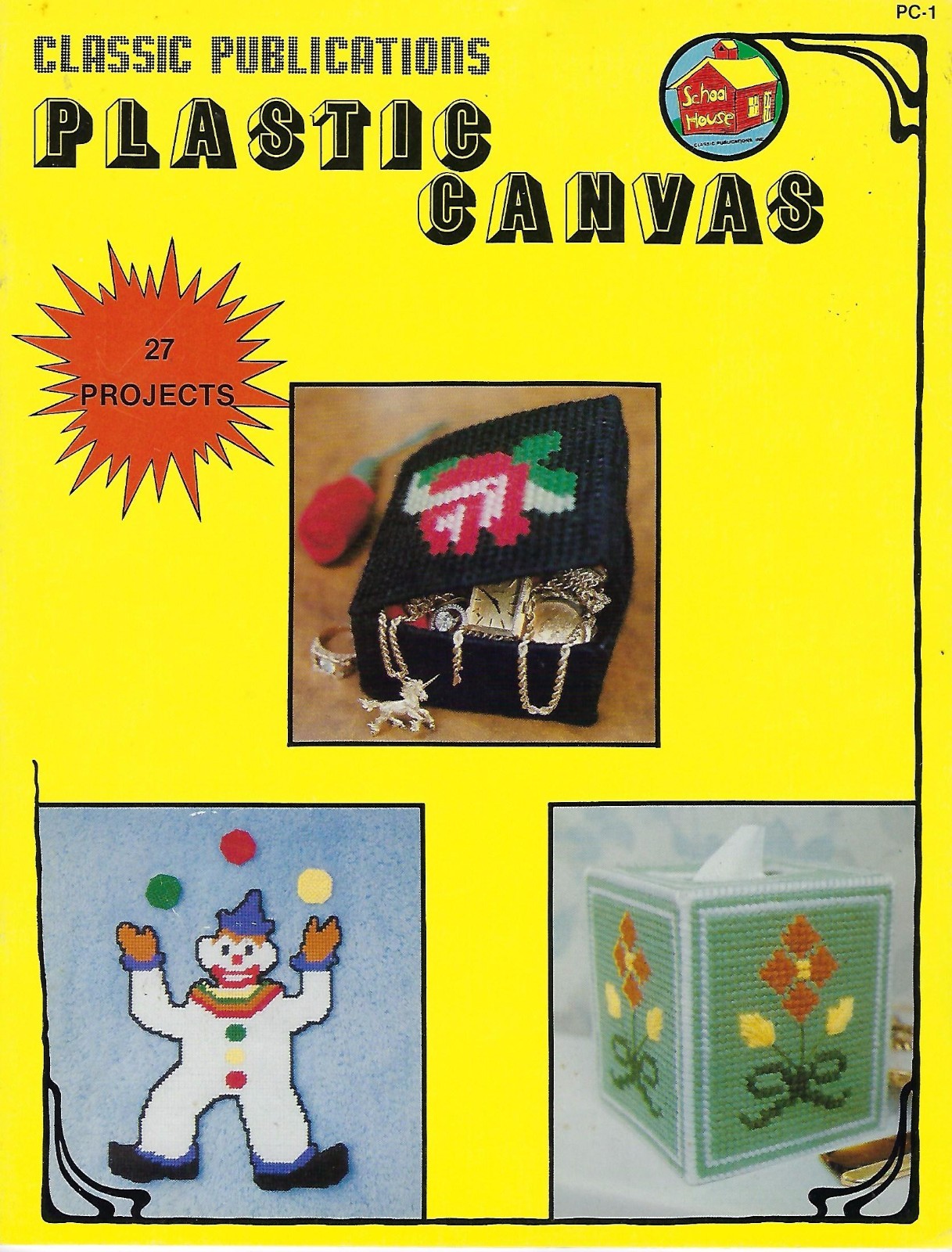 Plastic Canvas Patterns Classic Publications PC-1 Rare Vtg 1982 Craft Book #2043