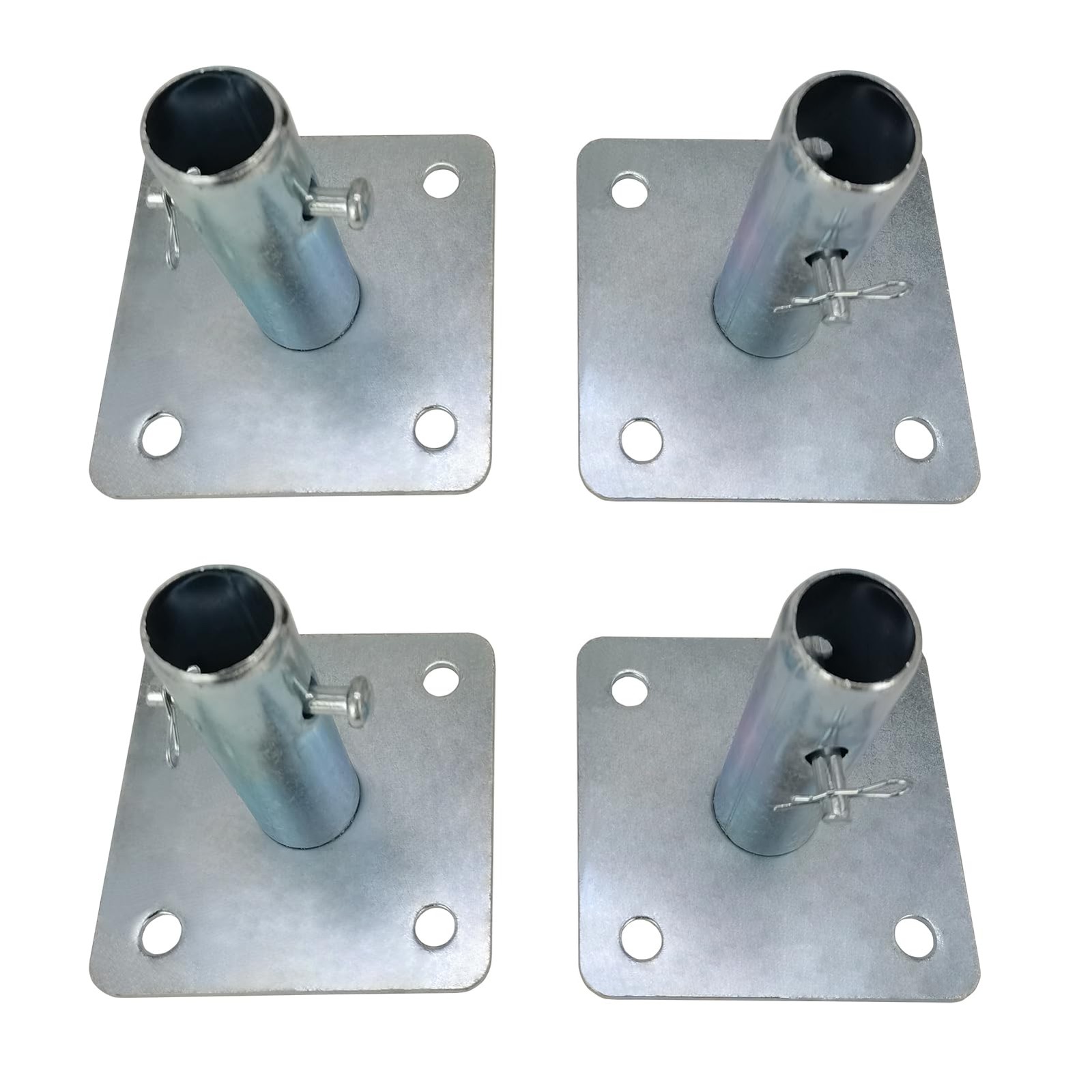 4 PCS Scaffold Base Plates for Baker Style Scaffolding, Galvanized, 4 Pack