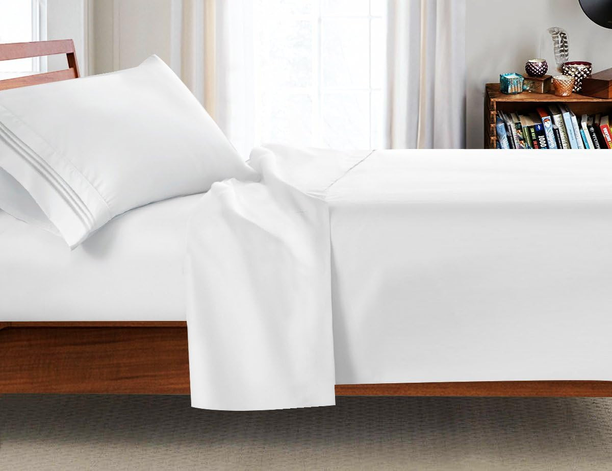 College Dorm Room 3Pc Bed Sheet Set, Twin-Extra Long Size 39"X 80" - Hypoallerge