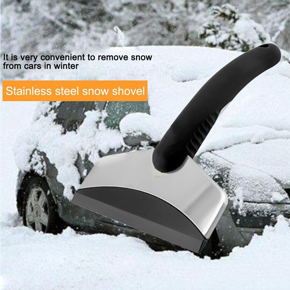 Stainless Steel Snow Remover Ice Scraper Car Windshield Scrapper Tool Durable