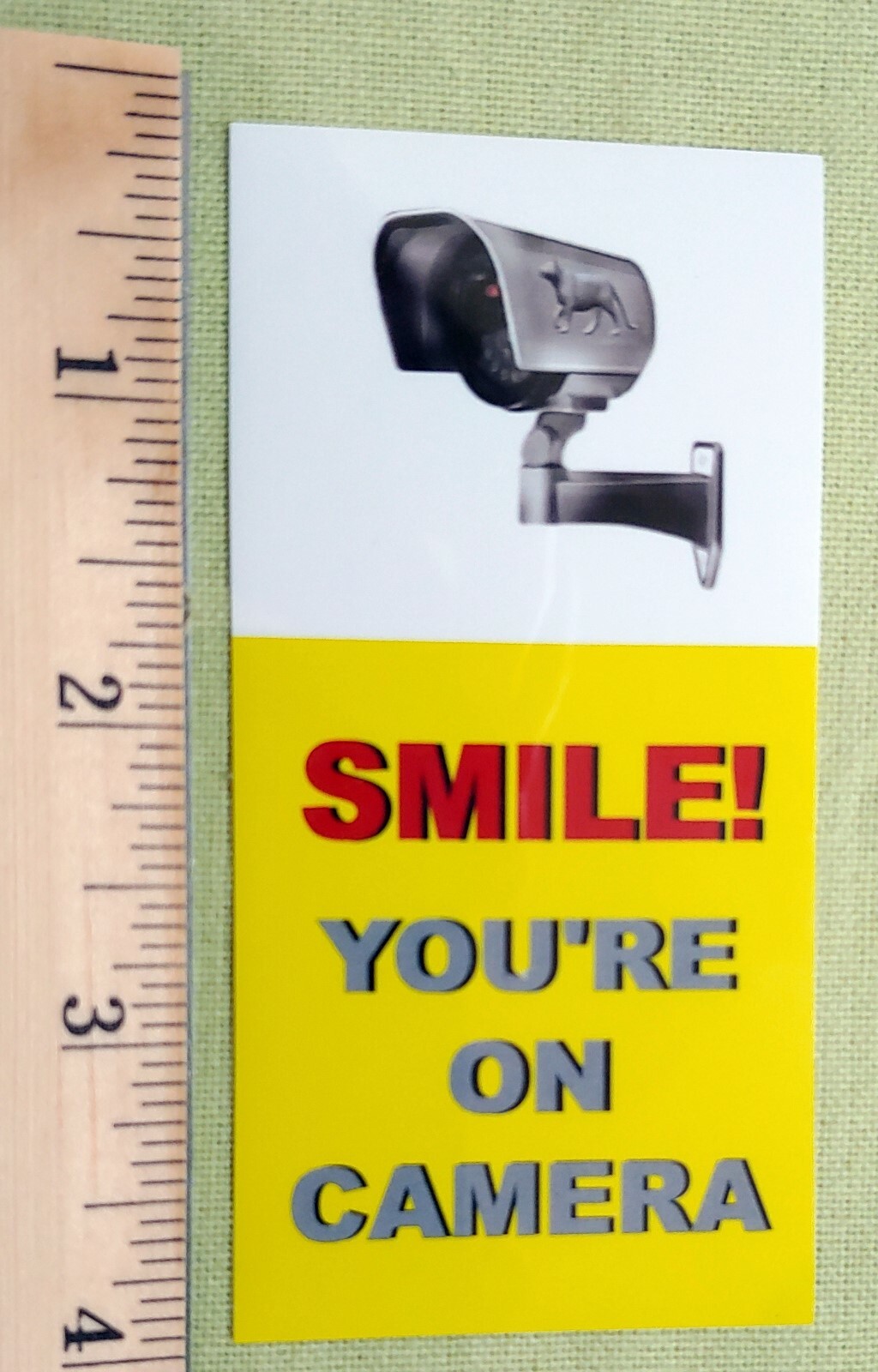 Smile your'e on camera, Video surveillance sticker , Camera warning sticker
