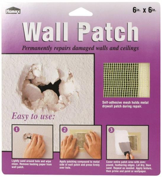 NEW HOMAX 5506 FIBERGLASS DRYWALL WALL PEEL STICK REPAIR PATCH 6 X 6 1594159