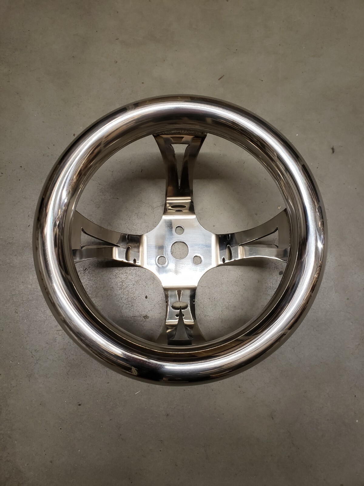 SAND RAIL OFF ROAD BOAT STAINLESS STEERING WHEEL,9" 4 SPOKE,5" DISH