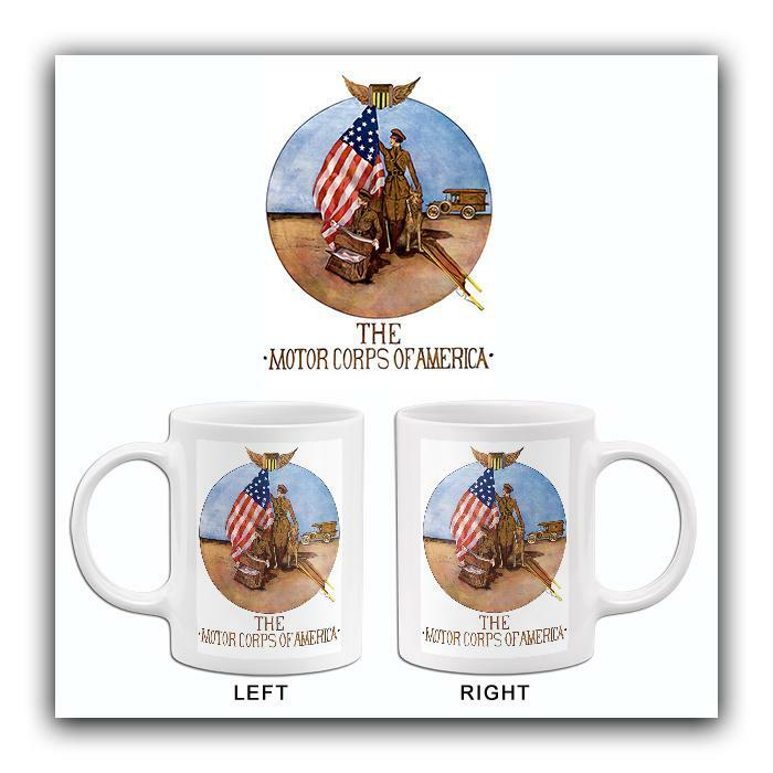 The Motor Corps Of America - 1918 - World War I - Propaganda Mug