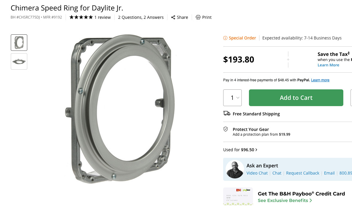 Chimera Softbox Daylite Junior SM + Speedring