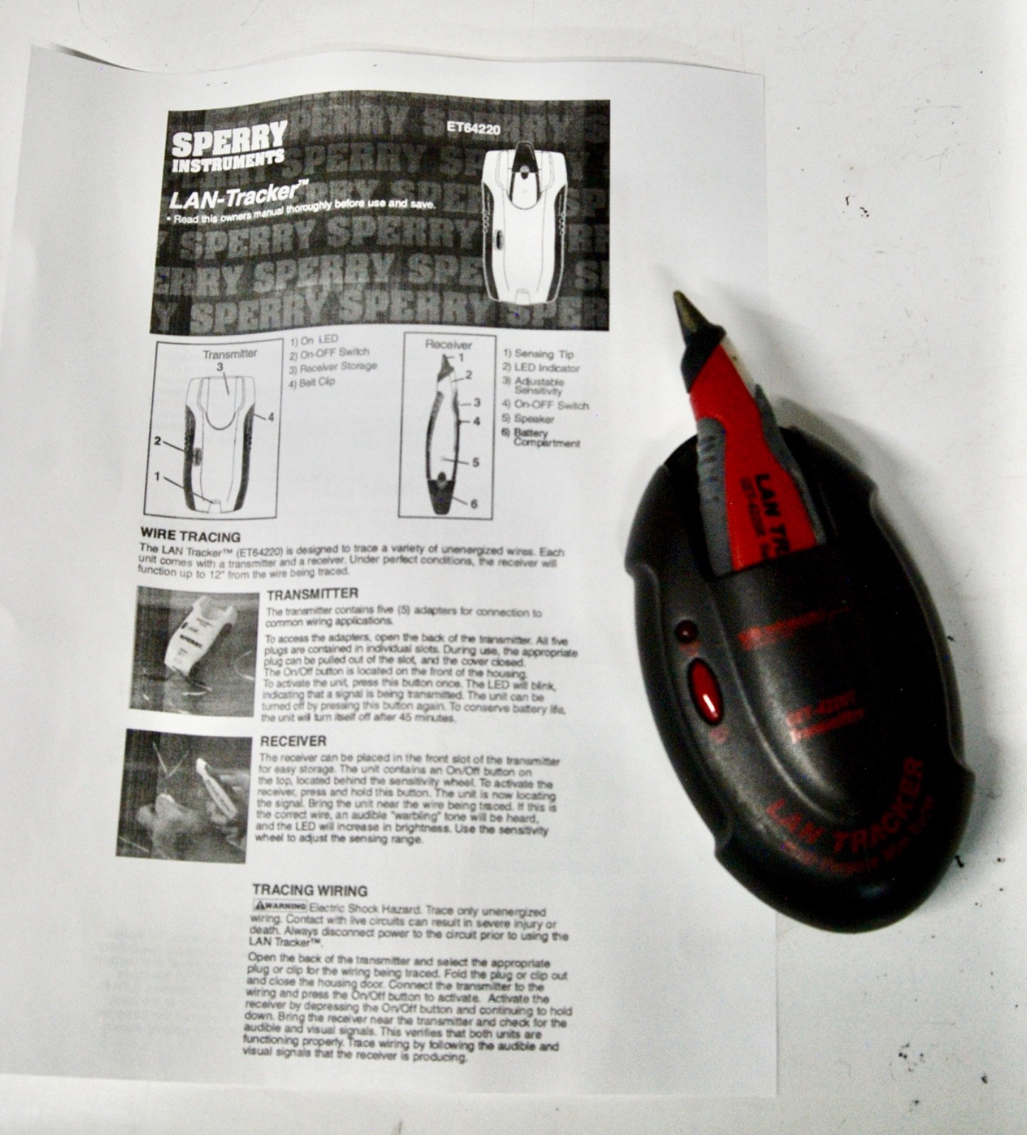 LAN TRACKER GET 4220, Wiring Circuit Tracer, Sperry Instruments