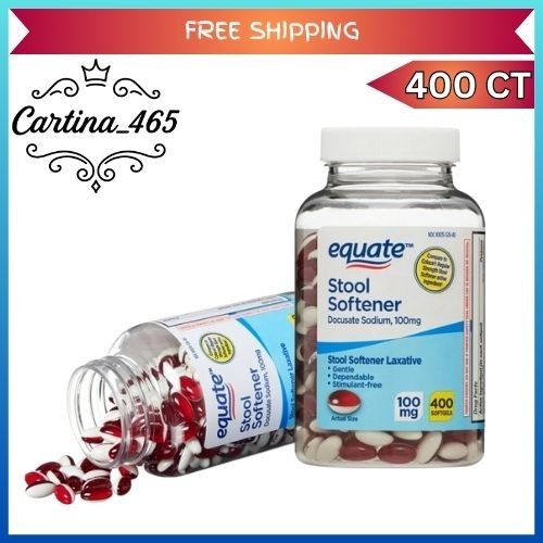 Equate Stool Softener Laxative Softgels for Constipation, 100 mg, 400 Count