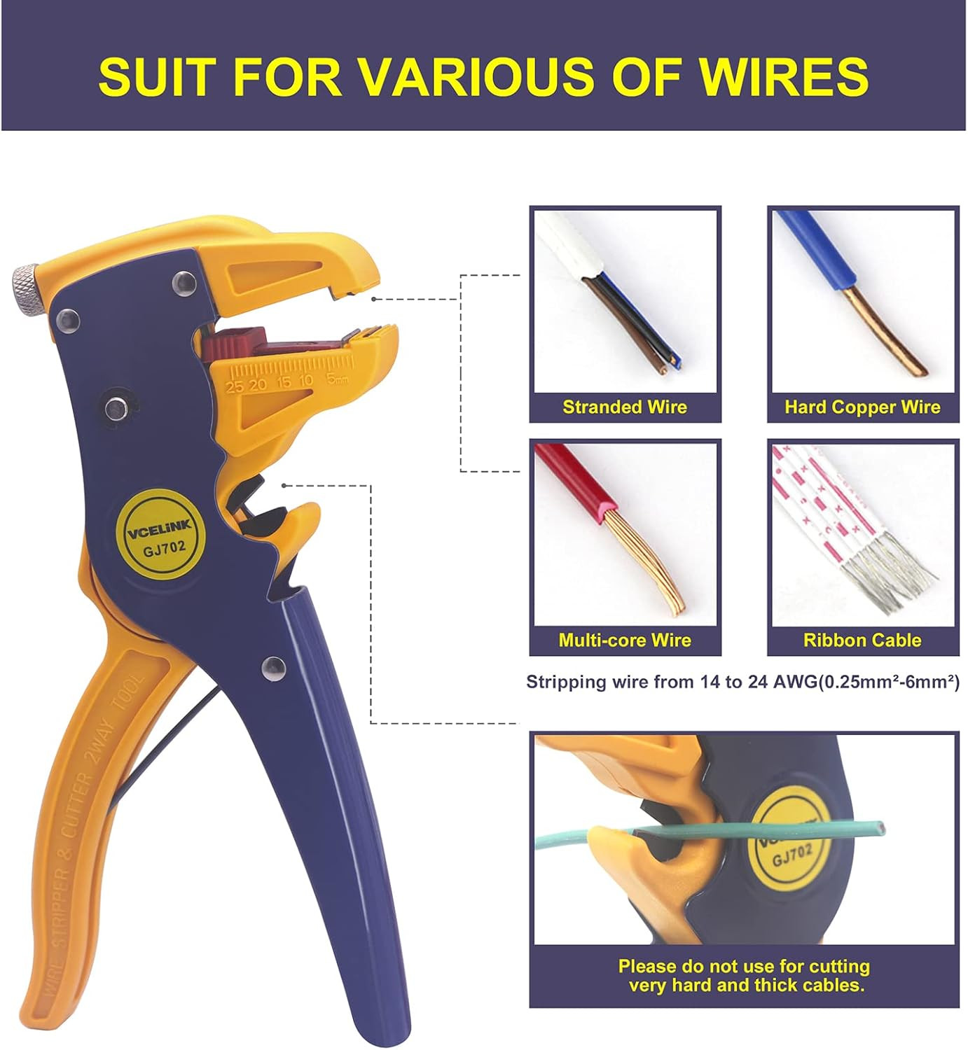 Automatic Quickstrip Wire Stripper and Cutter, Professional Quick Strip Wire Str