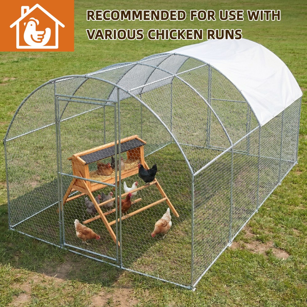 Chicken Nesting Box with Asphalt Roofing, Chicken Perch for Coop, Nesting Boxes