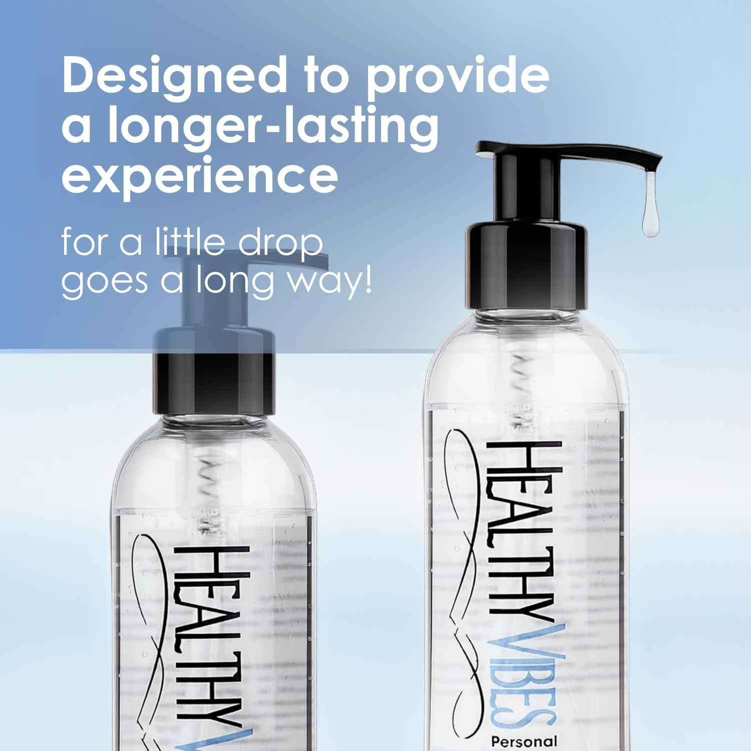 Thick Water Based Personal Lubricant Gel Pump 16oz Long Lasting Easy Clean
