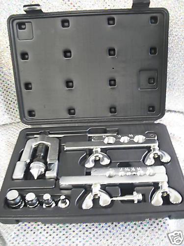 FLARING TOOL SET HEAVY DUTY DELUXE 45 Deg Flare/Burnish
