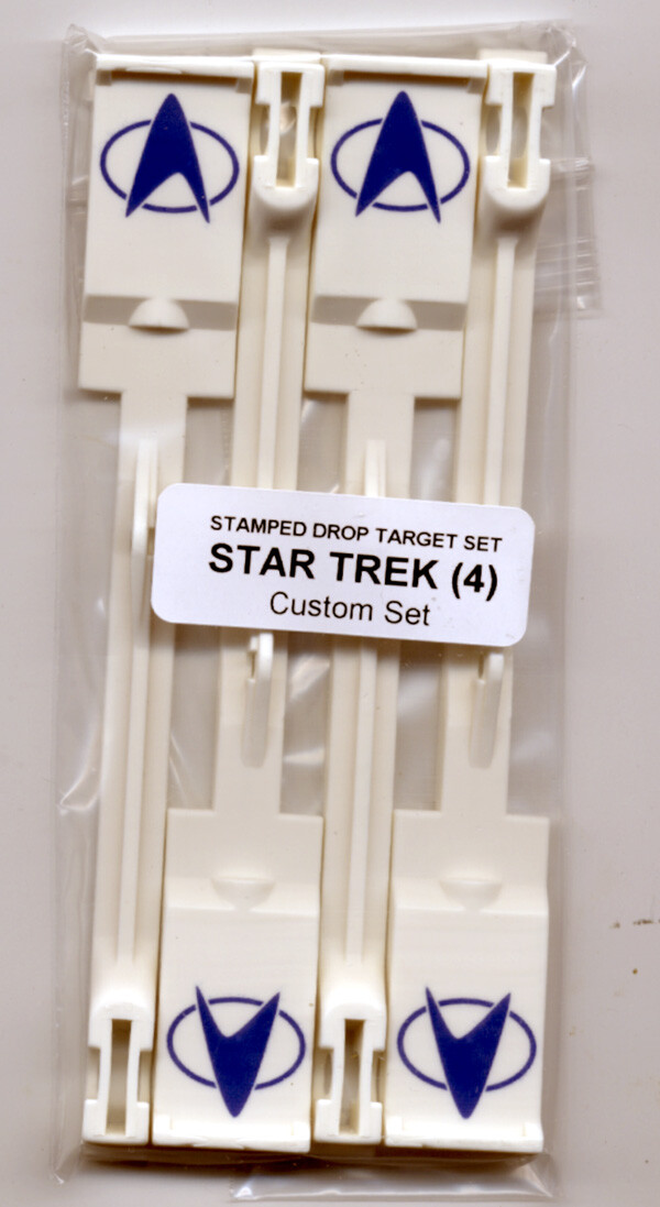 Bally Star Trek Pinball Machine DROP TARGET SET Custom Federation LOGO