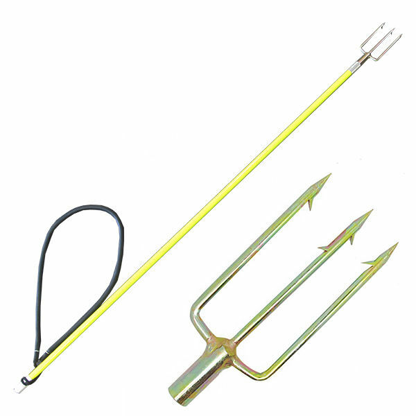Spearfishing 3.5ft Fiber Glass Pole Spear Hawaiian Sling w/ 3 prong harpoon tip
