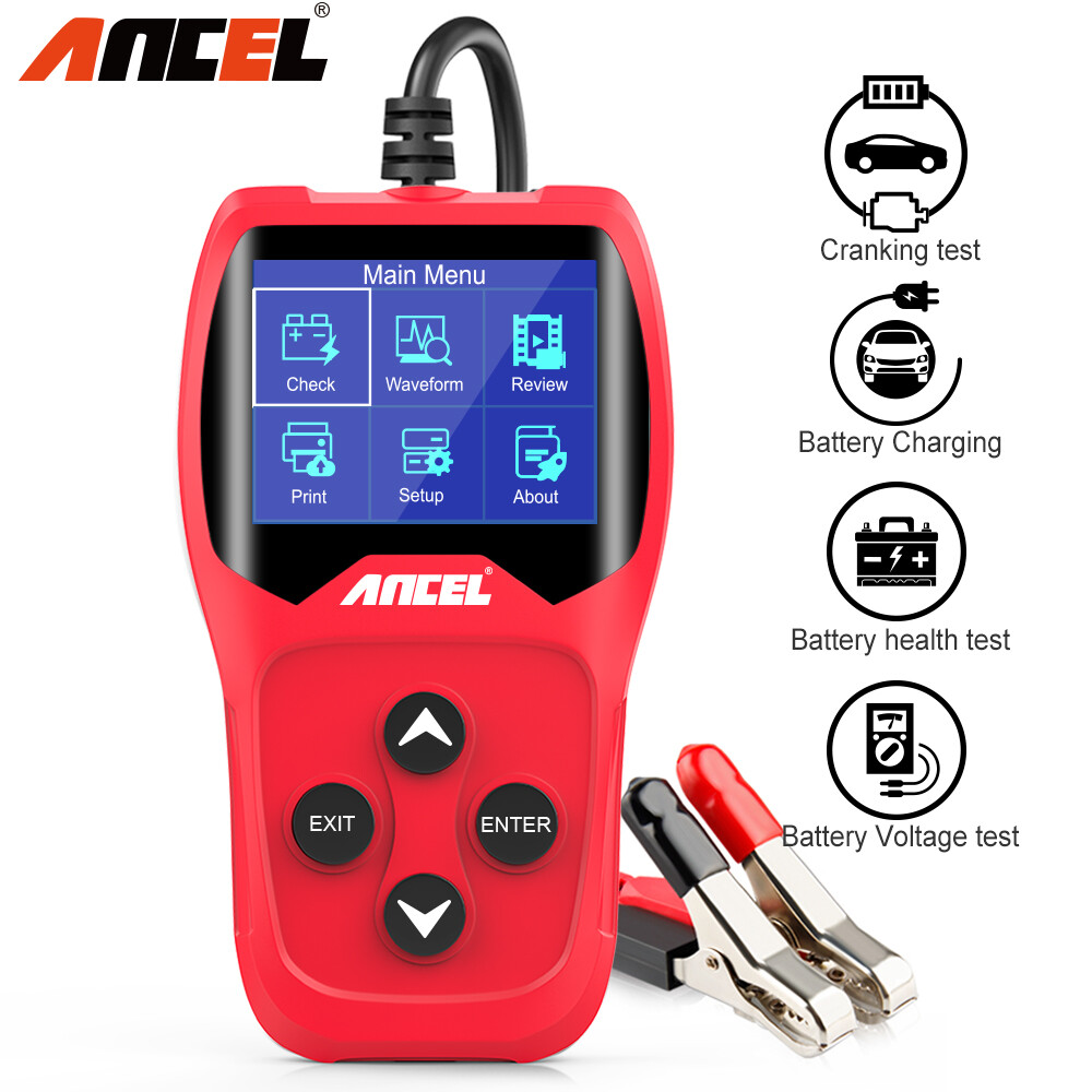 Automotive Battery Tester 12V Voltage Load Cranking Charging System Analyzer