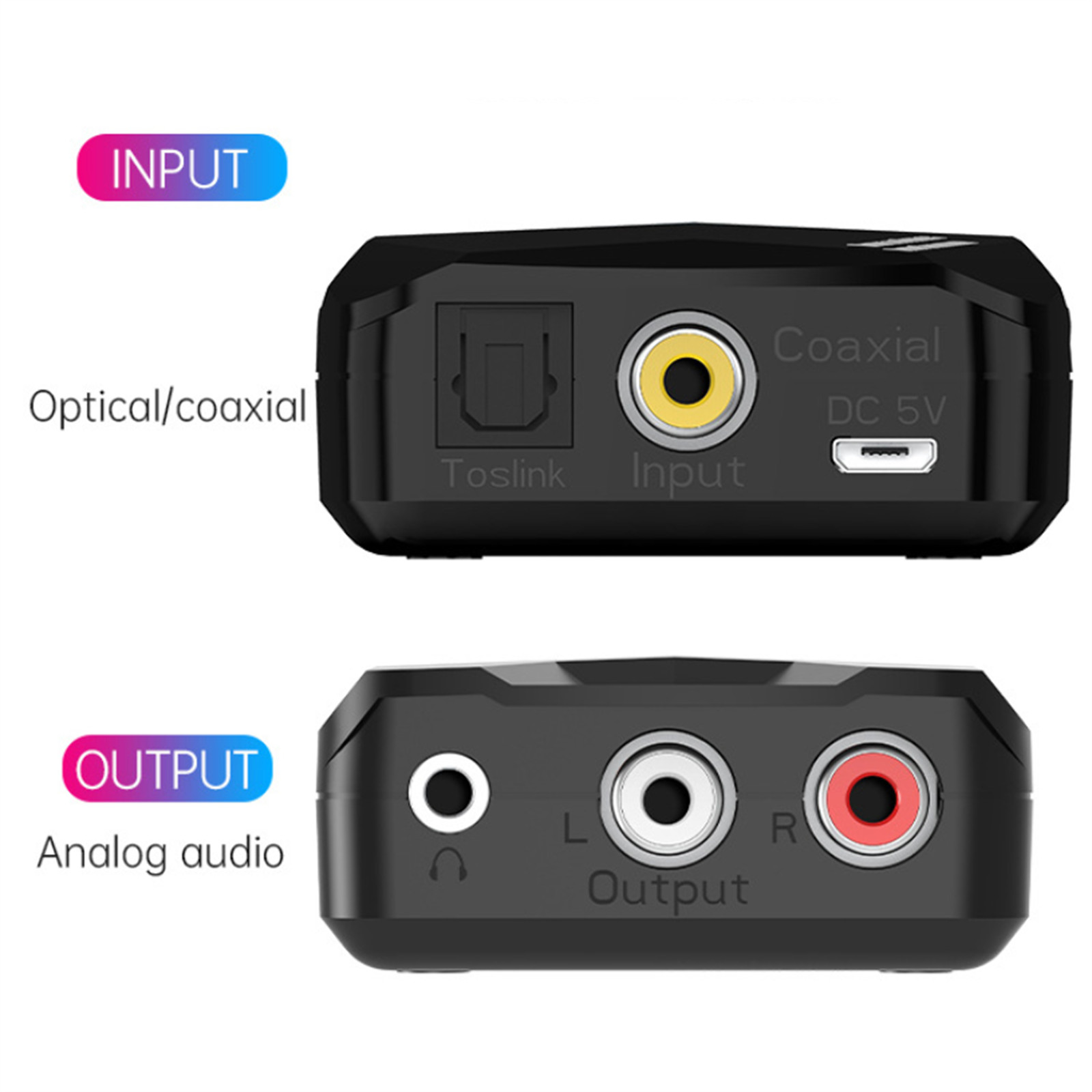 2 In 1 Bluetooth-Compatible Receiver Bluetooth 5.0 Optical Coaxial Connector