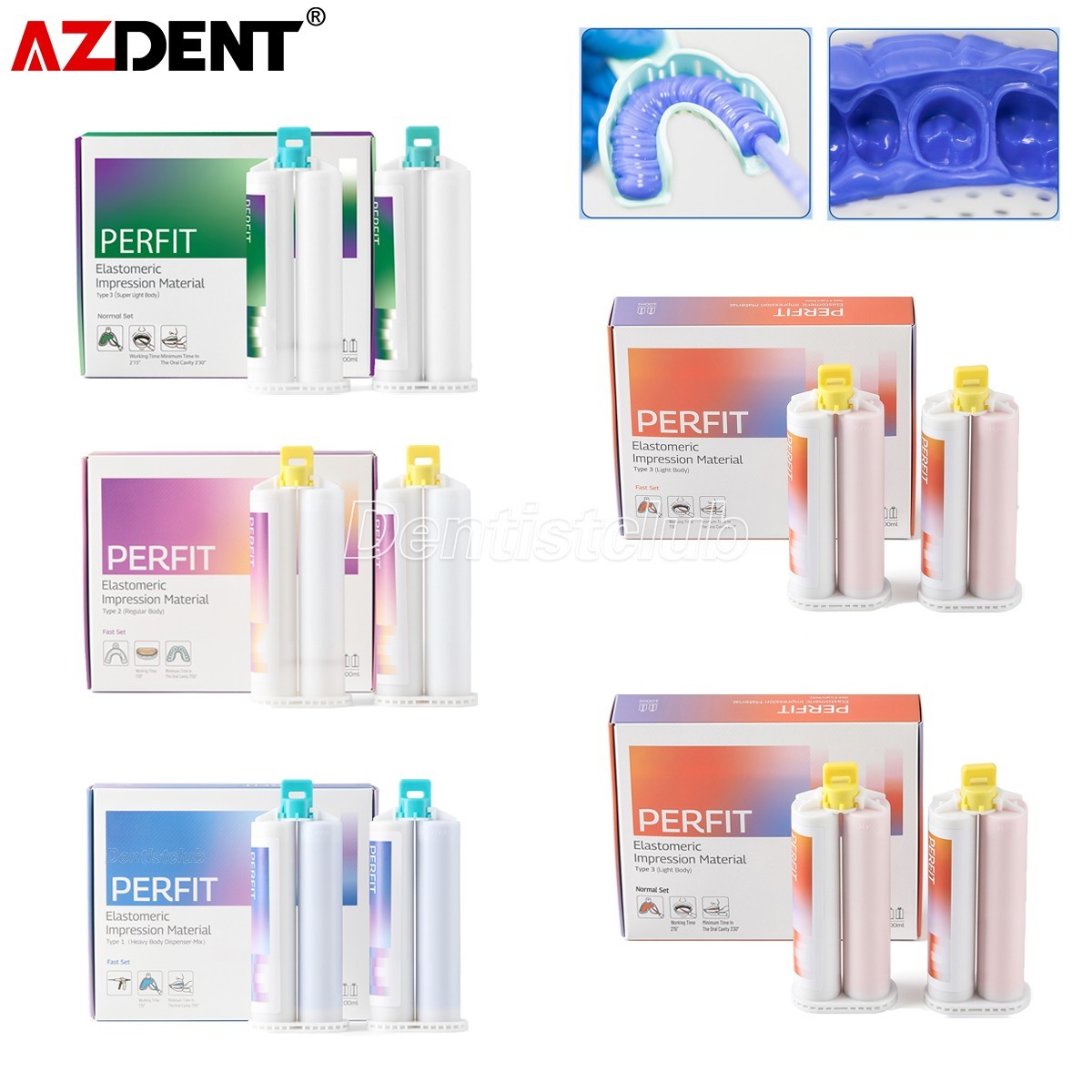 Dental Elastomeric Impression Material Normal/Fast Set Dispenser-Mix Type 1/2/3