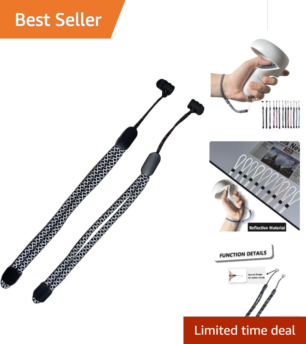 Luxury Adjustable Reflective Wrist Straps for Oculus Quest 2 - Ultimate Comfort