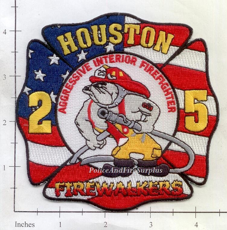 Texas - Houston Station 25 TX Fire Dept Patch v2 - FireWalkers