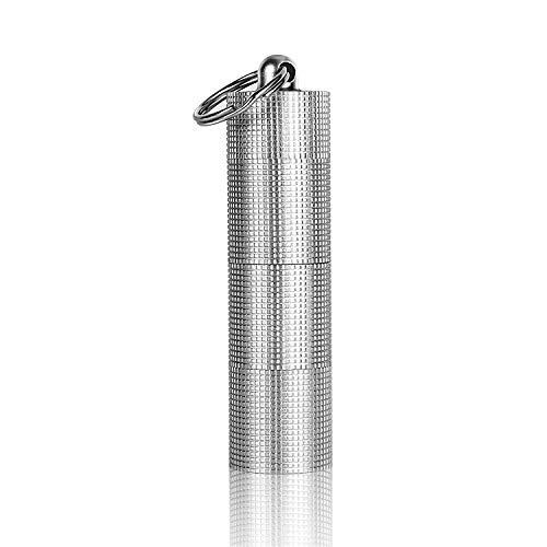 Titanium Keychain Pill Holder Mini Box Fob Waterproof Lightweight Necklace Conta